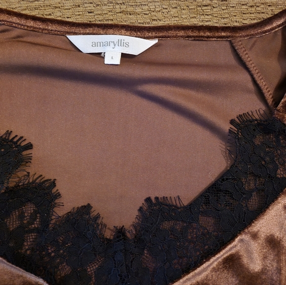 AMARYLLIS VELVET TOP LG - Picture 2 of 3